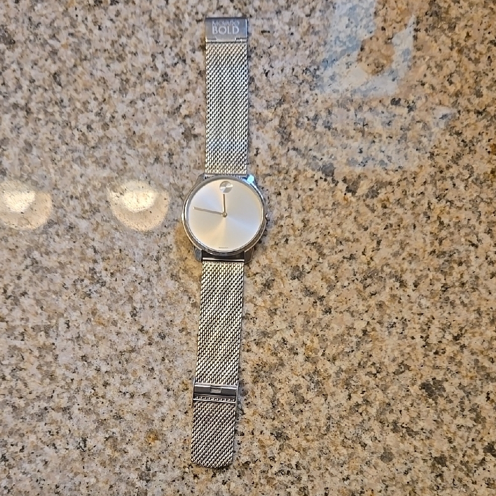 Movado Bold Silver Watch for Men